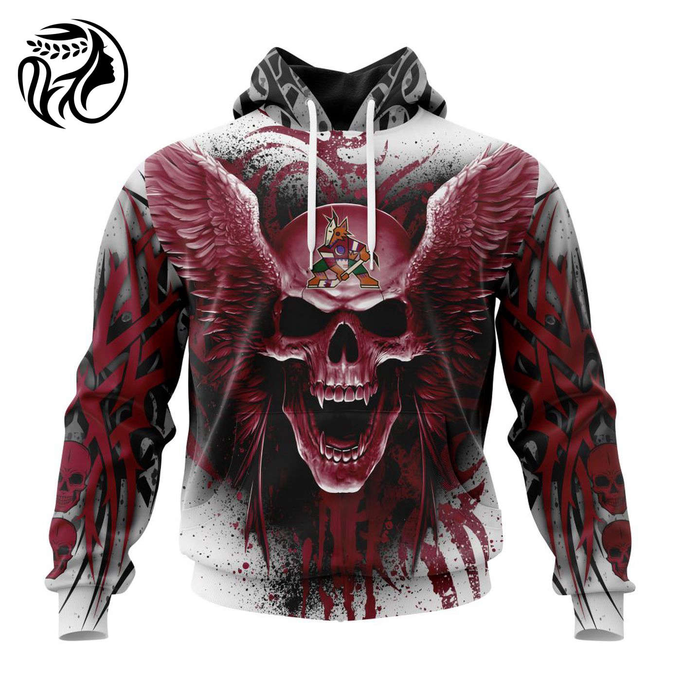 NHL Arizona Coyotes Special Kits With Skull Art ST2202 3d Printed Hoodie 3d Printed Hoodie