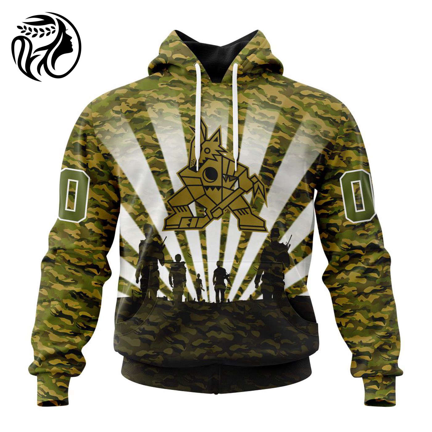 NHL Arizona Coyotes Special Military Camo Kits For Veterans Day And Rememberance Day ST2201 3d Printed Hoodie 3d Printed Hoodie