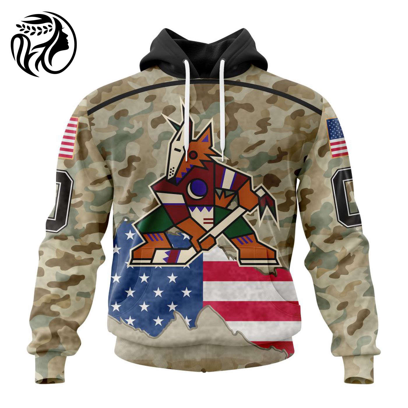 NHL Arizona Coyotes | Specialized Kits For United State With Camo Color 3d Printed Hoodie 3d Printed Hoodie