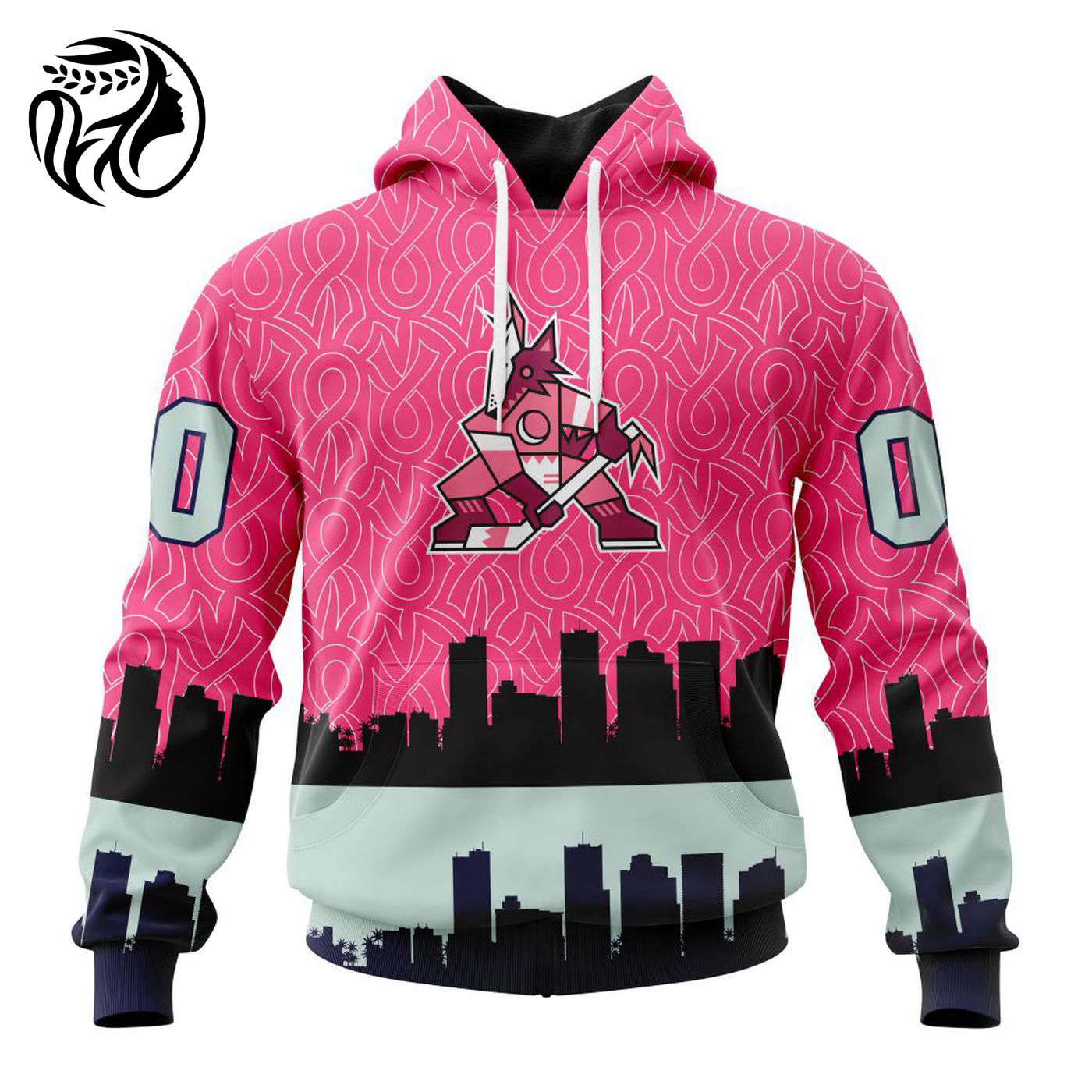 NHL Arizona Coyotes | Specialized Unisex Kits Hockey Fights Against Cancer V0222 3d Printed Hoodie 3d Printed Hoodie