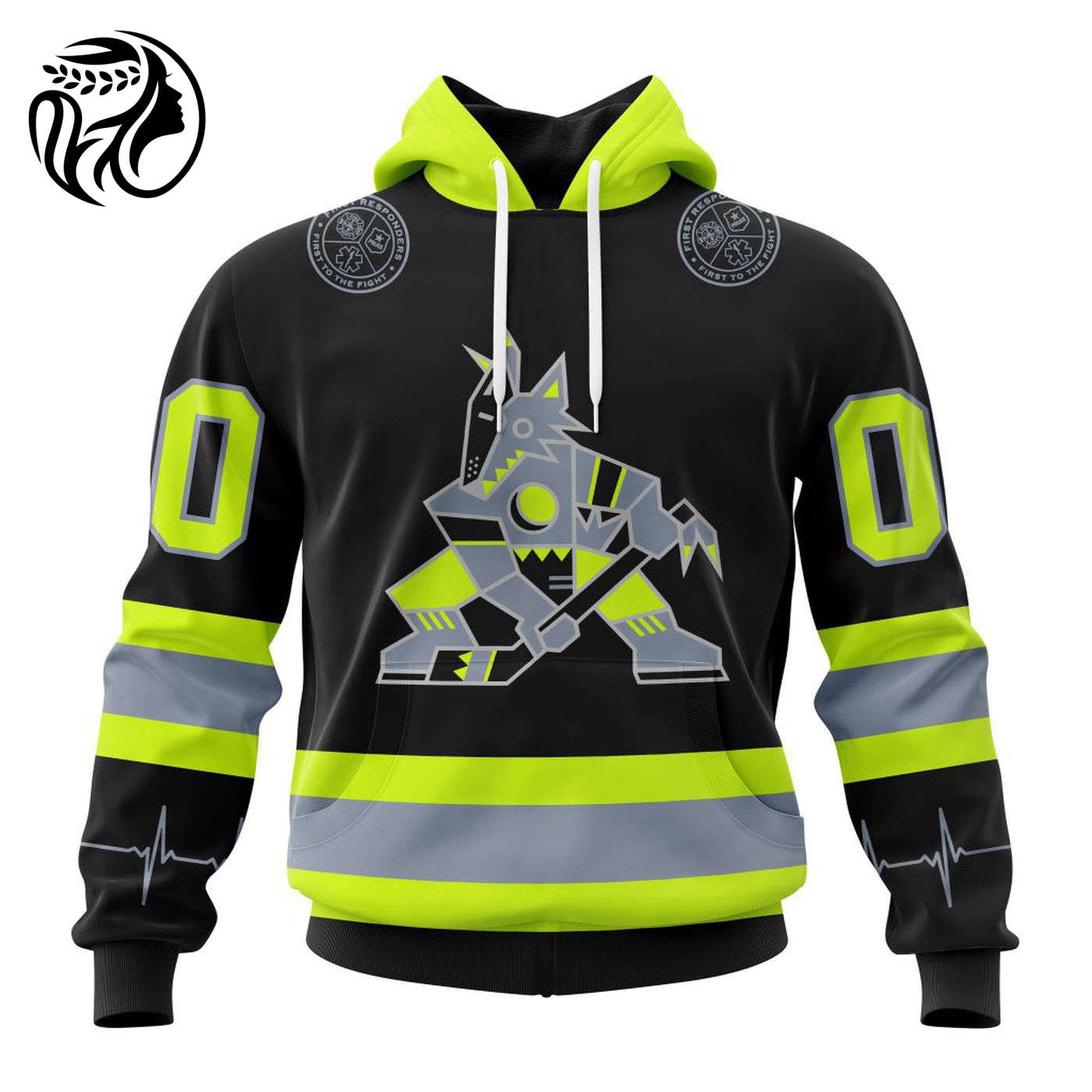 NHL Arizona Coyotes | Specialized Unisex Kits With FireFighter Uniforms Color 3d Printed Hoodie 3d Printed Hoodie