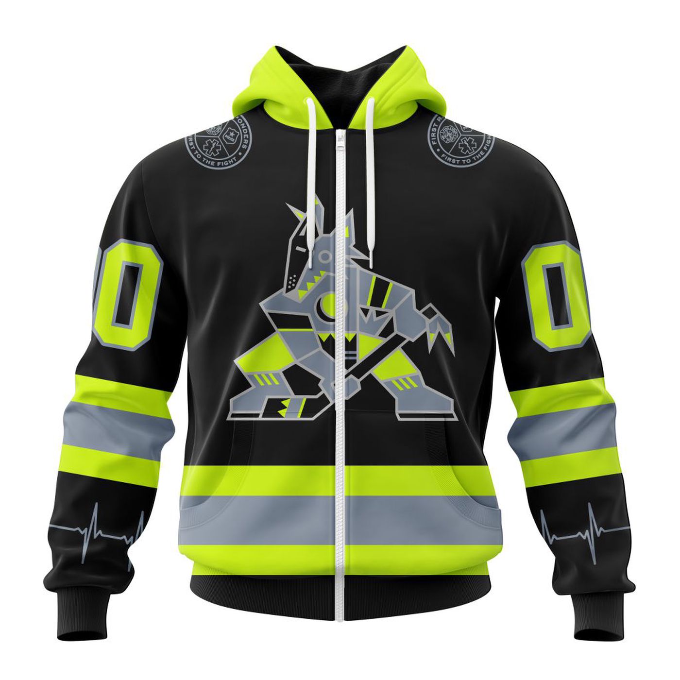 NHL Arizona Coyotes | Specialized Unisex Kits With FireFighter Uniforms Color 3d Printed Hoodie 3d Printed Hoodie
