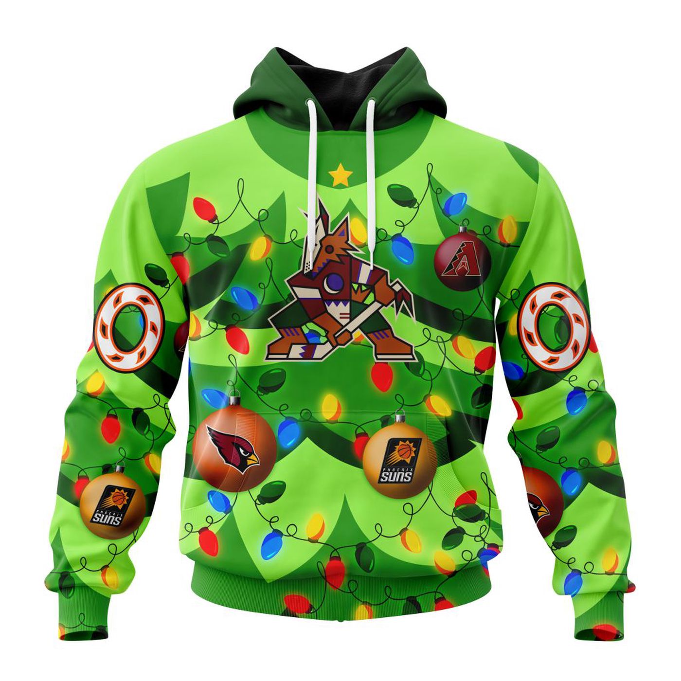 NHL Arizona Coyotes | Specialized Unisex Kits With Unisex Kits With Christmass Tree Color And City’s Sport Teams 3d Printed Hoodie 3d Printed Hoodie