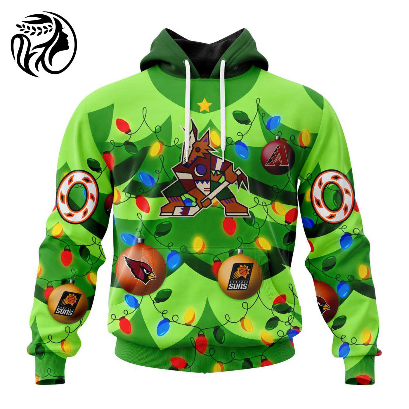 NHL Arizona Coyotes | Specialized Unisex Kits With Unisex Kits With Christmass Tree Color And City’s Sport Teams 3d Printed Hoodie 3d Printed Hoodie