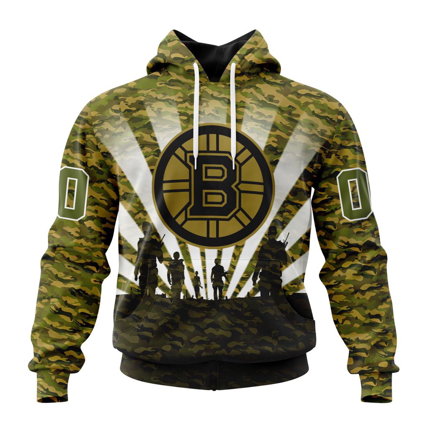NHL Boston Bruins Special Military Camo Kits For Veterans Day And Rememberance Day ST2201 3d Printed Hoodie 3d Printed Hoodie