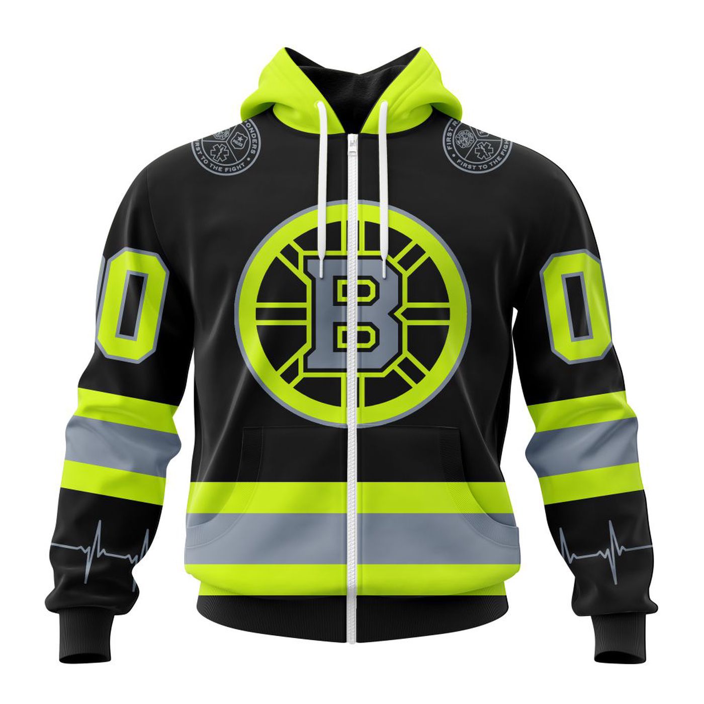 NHL Boston Bruins Specialized Unisex Kits With FireFighter Uniforms Color 3d Printed Hoodie 3d Printed Hoodie