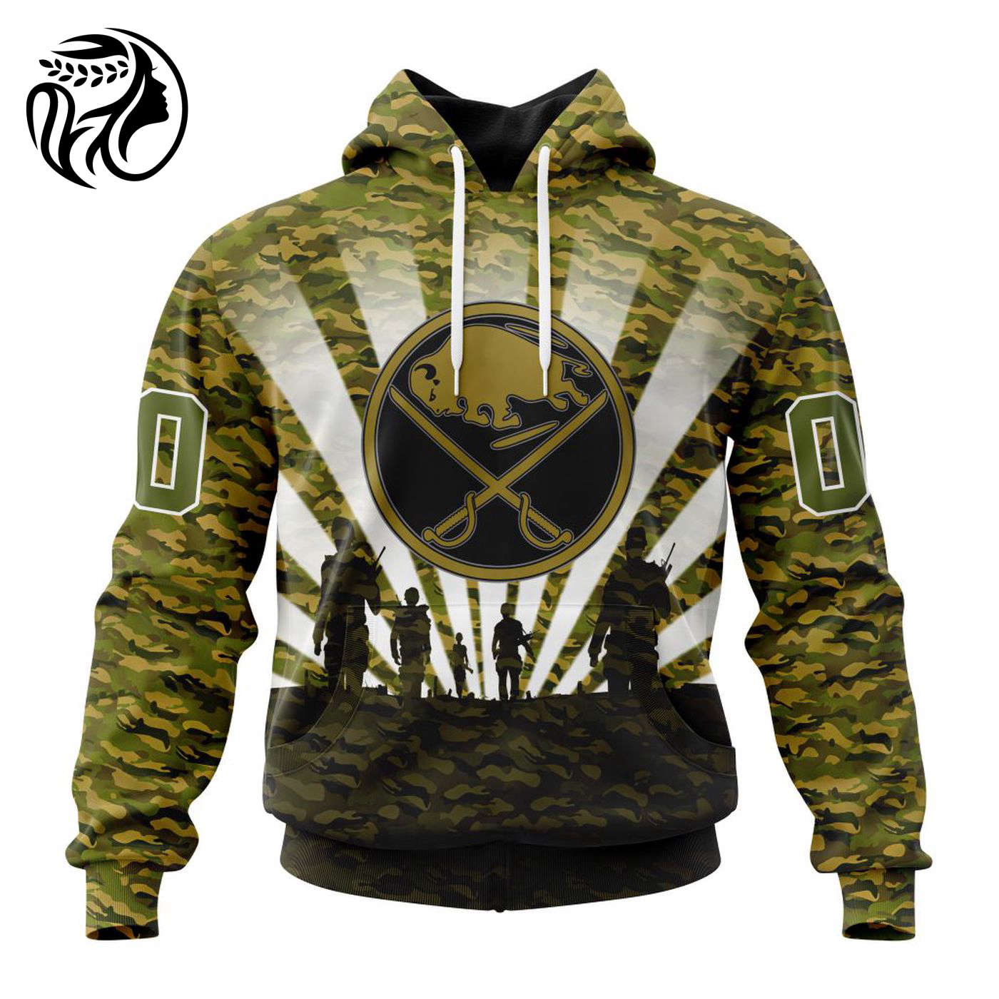 NHL Buffalo Sabres Special Military Camo Kits For Veterans Day And Rememberance Day ST2201 3d Printed Hoodie 3d Printed Hoodie