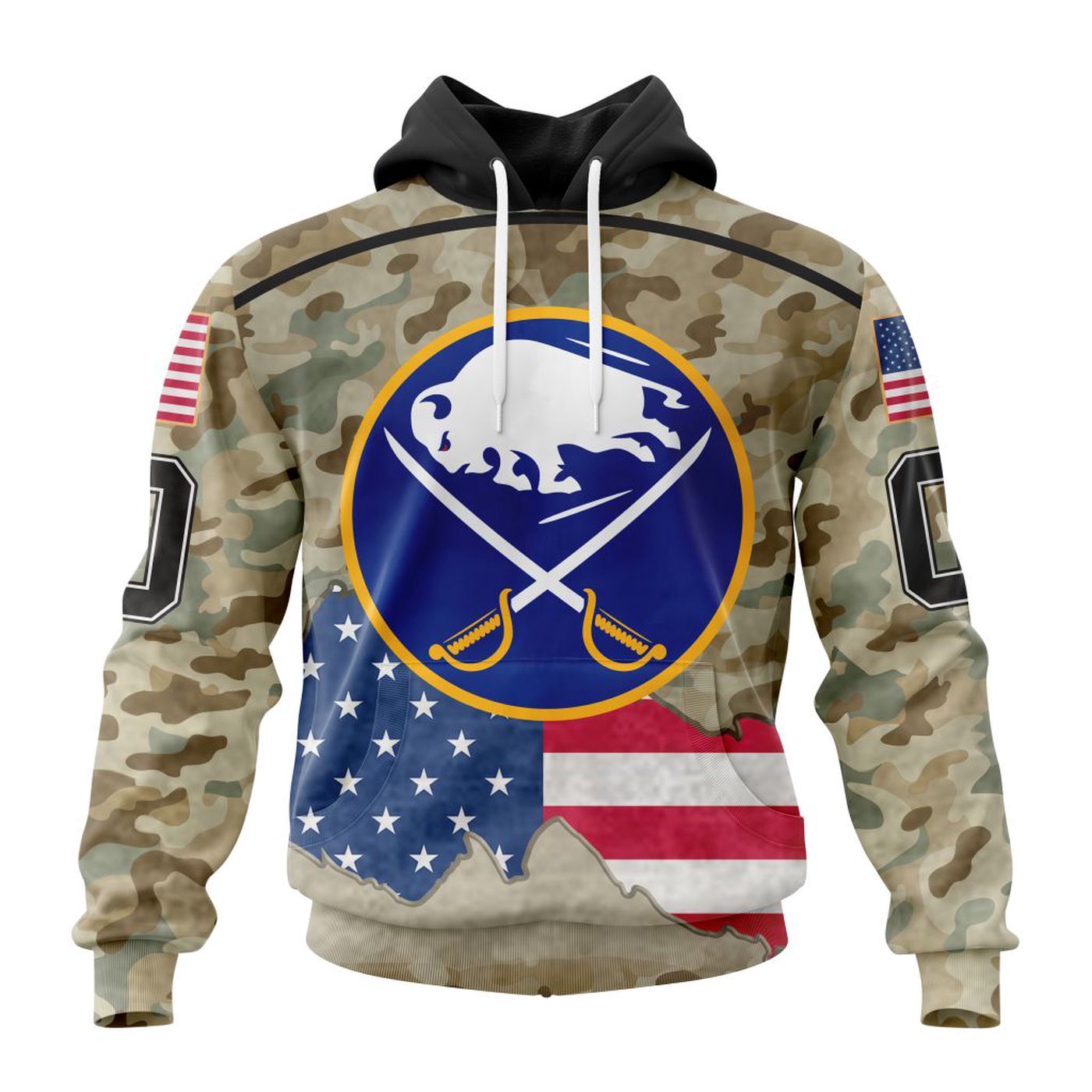NHL Buffalo Sabres | Specialized Kits For United State With Camo Color 3d Printed Hoodie 3d Printed Hoodie