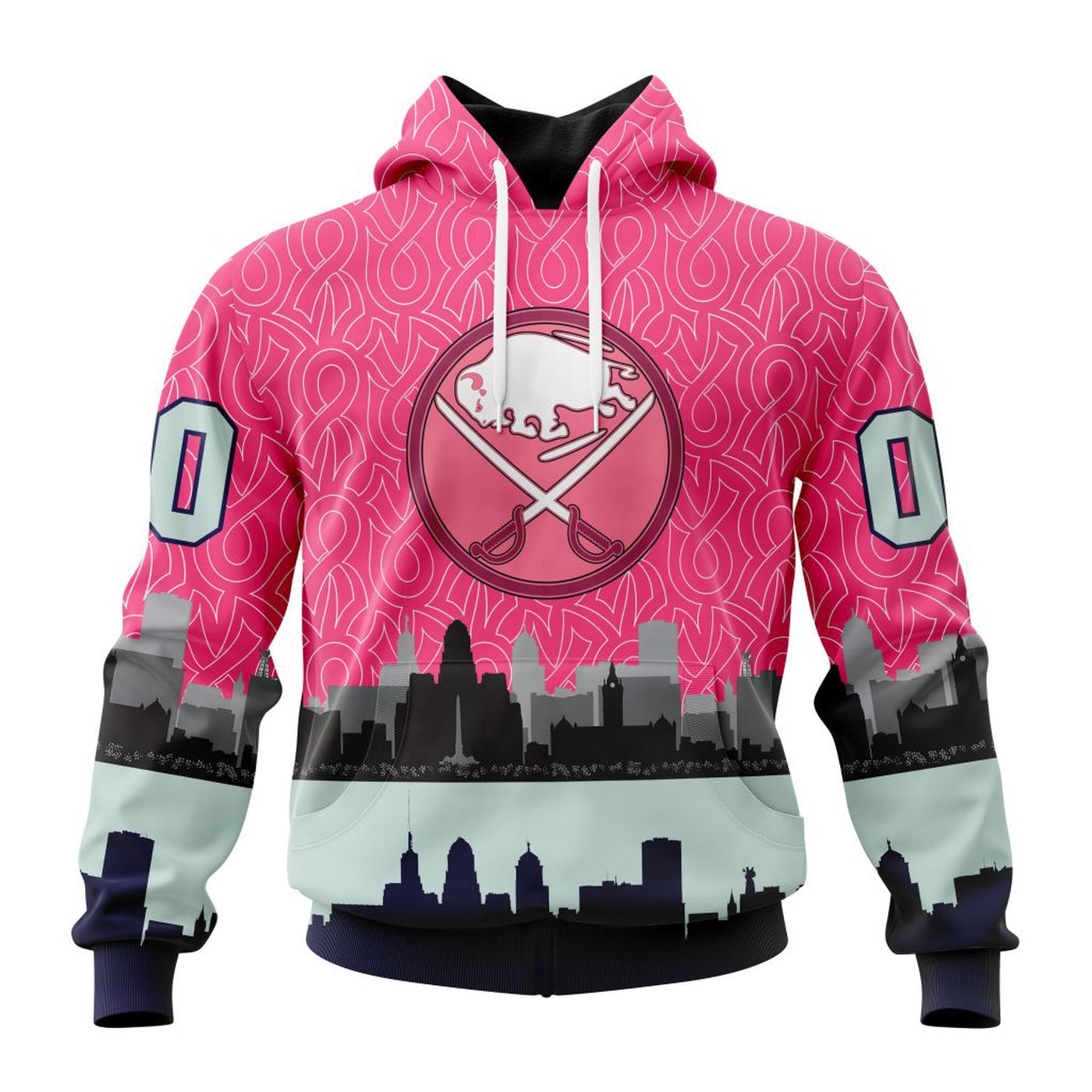 NHL Buffalo Sabres | Specialized Unisex Kits Hockey Fights Against Cancer V0222 3d Printed Hoodie 3d Printed Hoodie