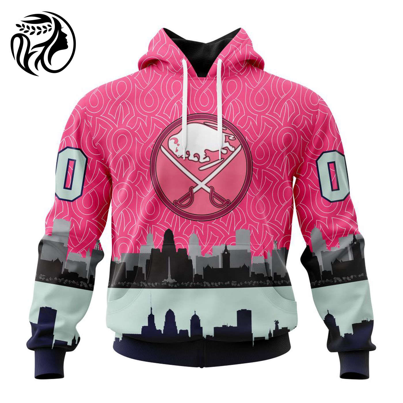 NHL Buffalo Sabres | Specialized Unisex Kits Hockey Fights Against Cancer V0222 3d Printed Hoodie 3d Printed Hoodie