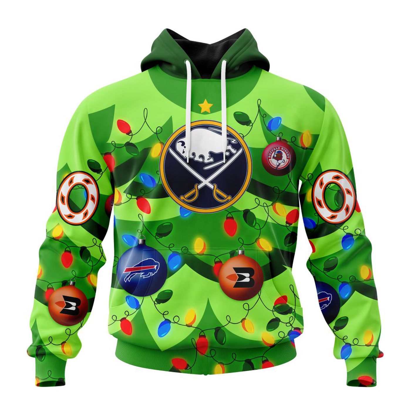 NHL Buffalo Sabres | Specialized Unisex Kits With Unisex Kits With Christmass Tree Color And City’s Sport Teams 3d Printed Hoodie 3d Printed Hoodie