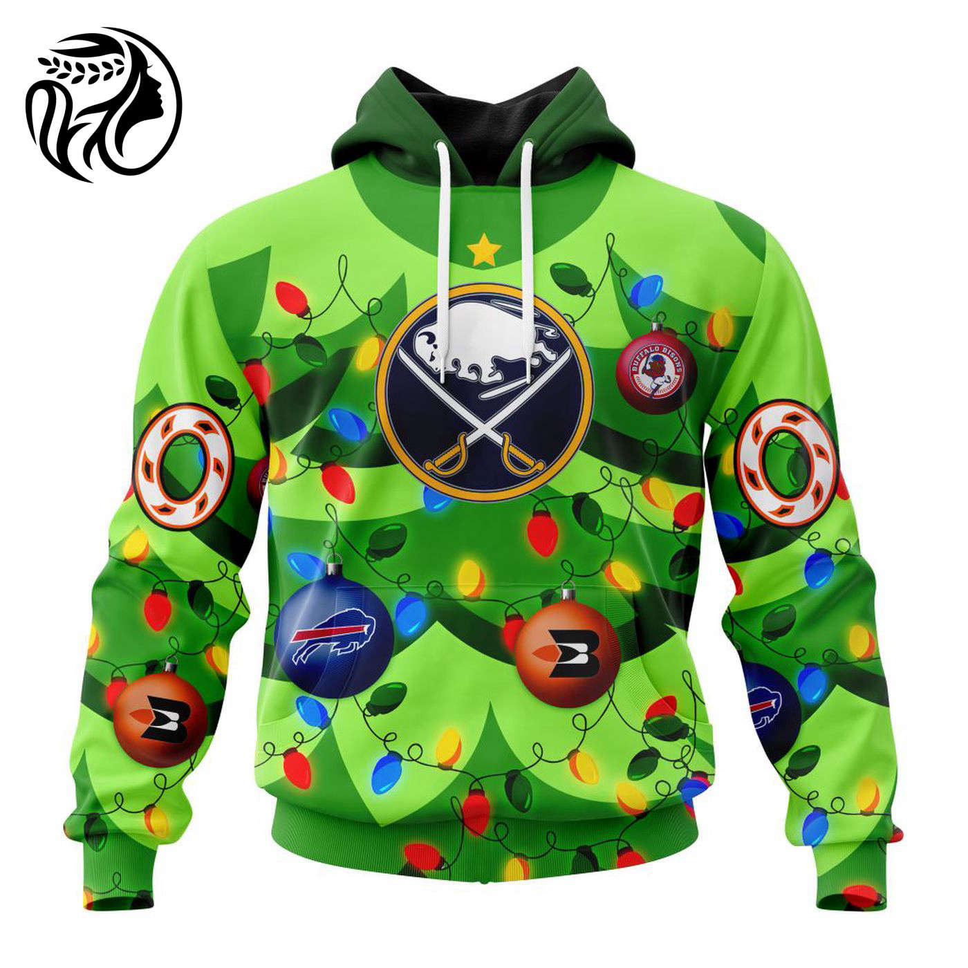 NHL Buffalo Sabres | Specialized Unisex Kits With Unisex Kits With Christmass Tree Color And City’s Sport Teams 3d Printed Hoodie 3d Printed Hoodie