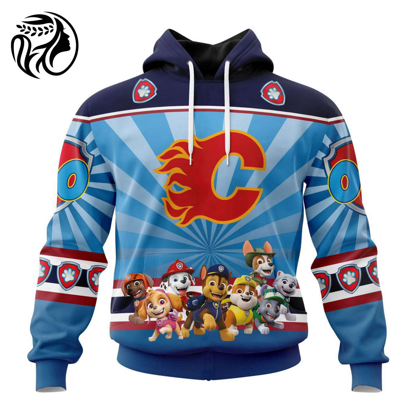 NHL Calgary Flames Special Paw Patrol Kits ST2201 3d Printed Hoodie 3d Printed Hoodie