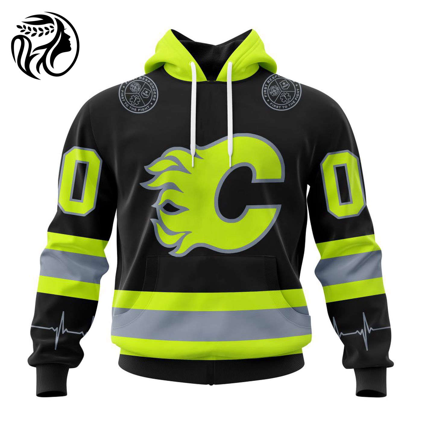 NHL Calgary Flames | Specialized Unisex Kits With FireFighter Uniforms Color 3d Printed Hoodie 3d Printed Hoodie