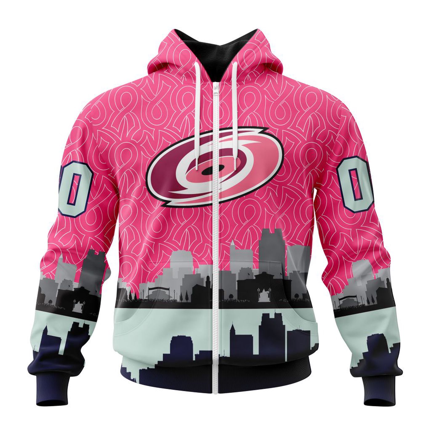 NHL Carolina Hurricanes | Specialized Unisex Kits Hockey Fights Against Cancer V0222 3d Printed Hoodie 3d Printed Hoodie