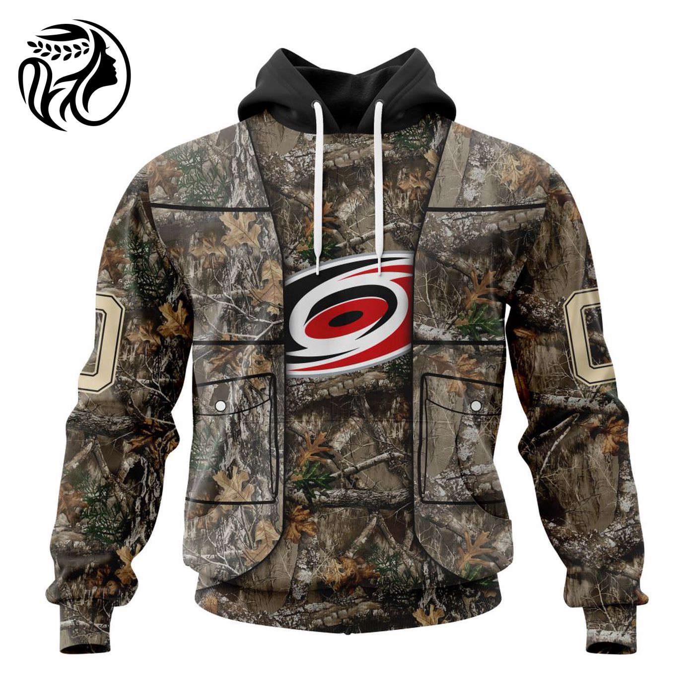 NHL Carolina Hurricanes | Specialized Unisex Vest Kits With Realtree Camo 3d Printed Hoodie 3d Printed Hoodie
