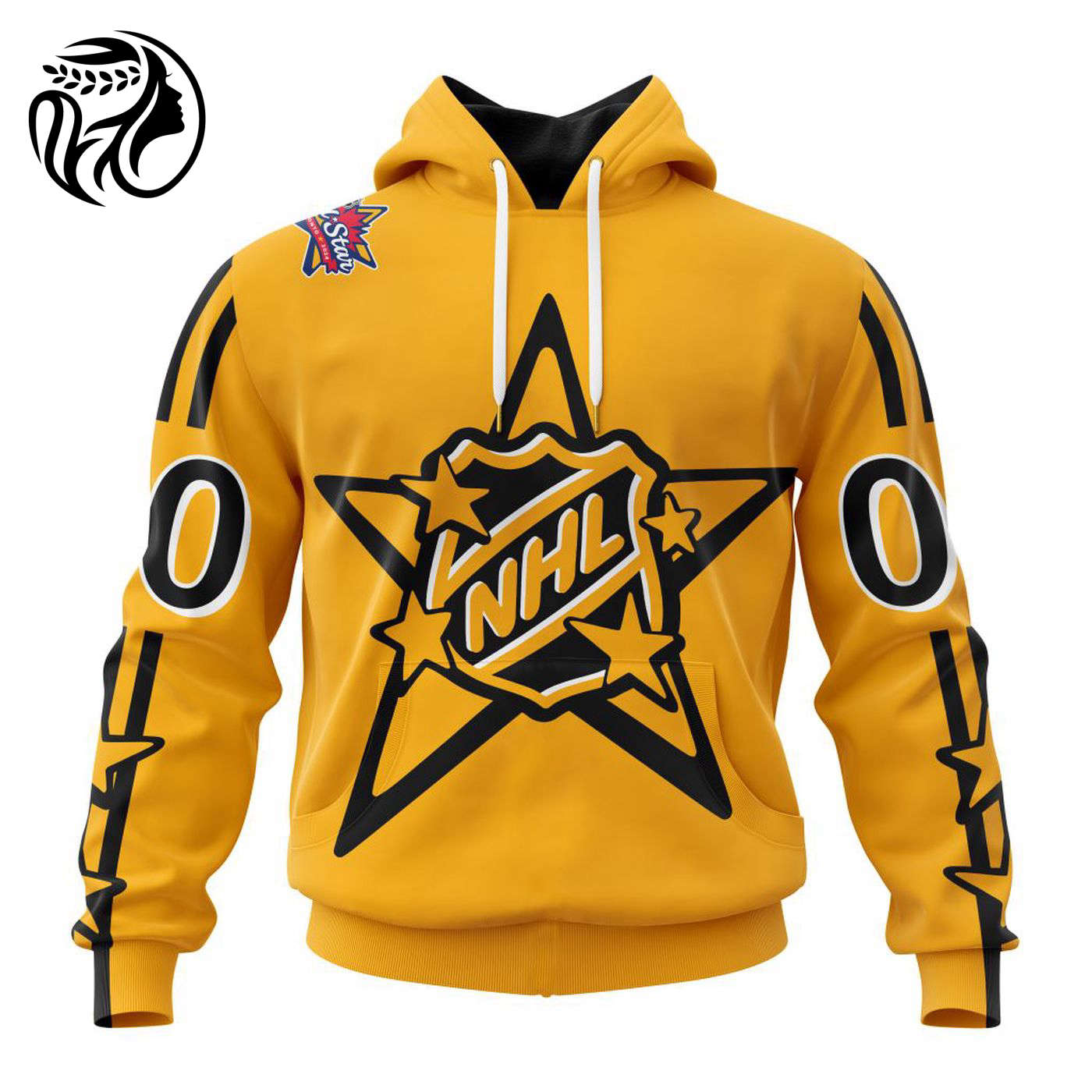 NHL Central Division Personalized 2024 NHL All-Star Game Yellow Kits 3d Printed Hoodie 3d Printed Hoodie