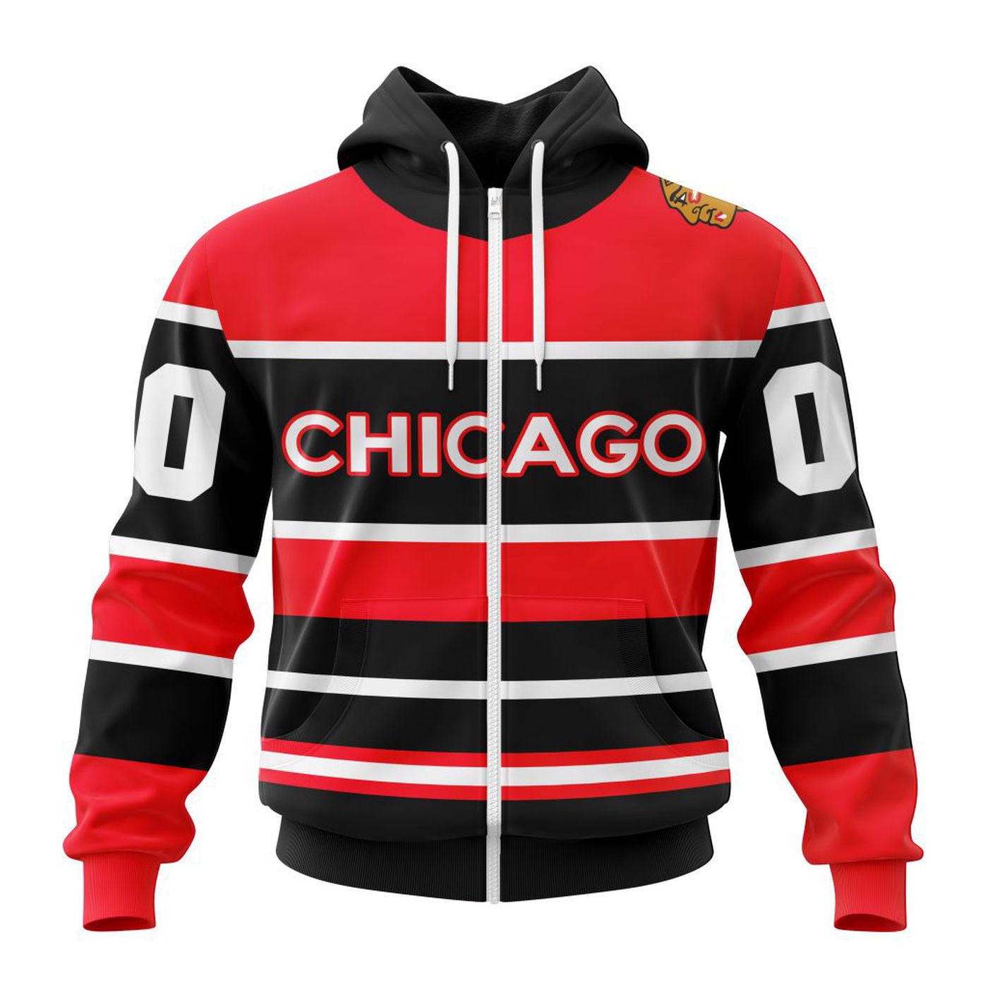 NHL Chicago Blackhawks Reverse Retro Kits 2022 3d Printed Hoodie 3d Printed Hoodie