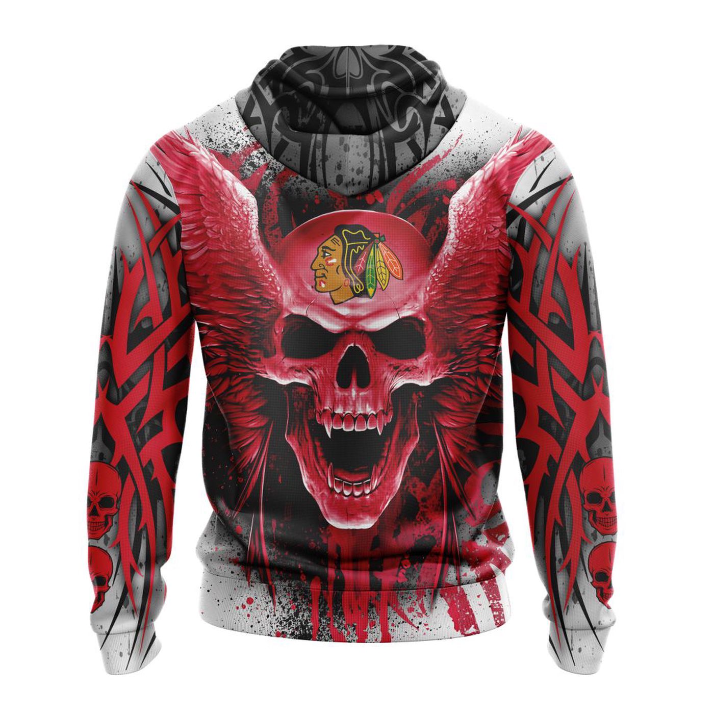 NHL Chicago Blackhawks Special Kits With Skull Art ST2202 3d Printed Hoodie 3d Printed Hoodie