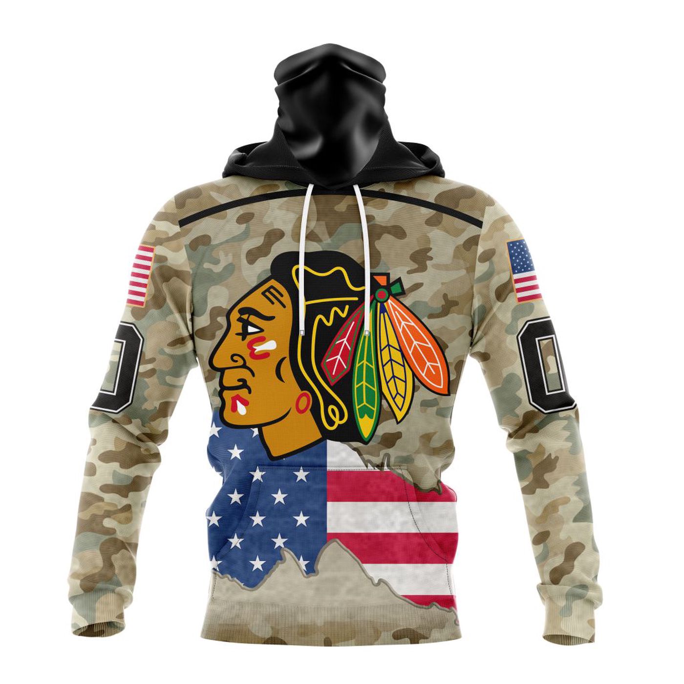 NHL Chicago BlackHawks | Specialized Kits For United State With Camo Color 3d Printed Hoodie 3d Printed Hoodie