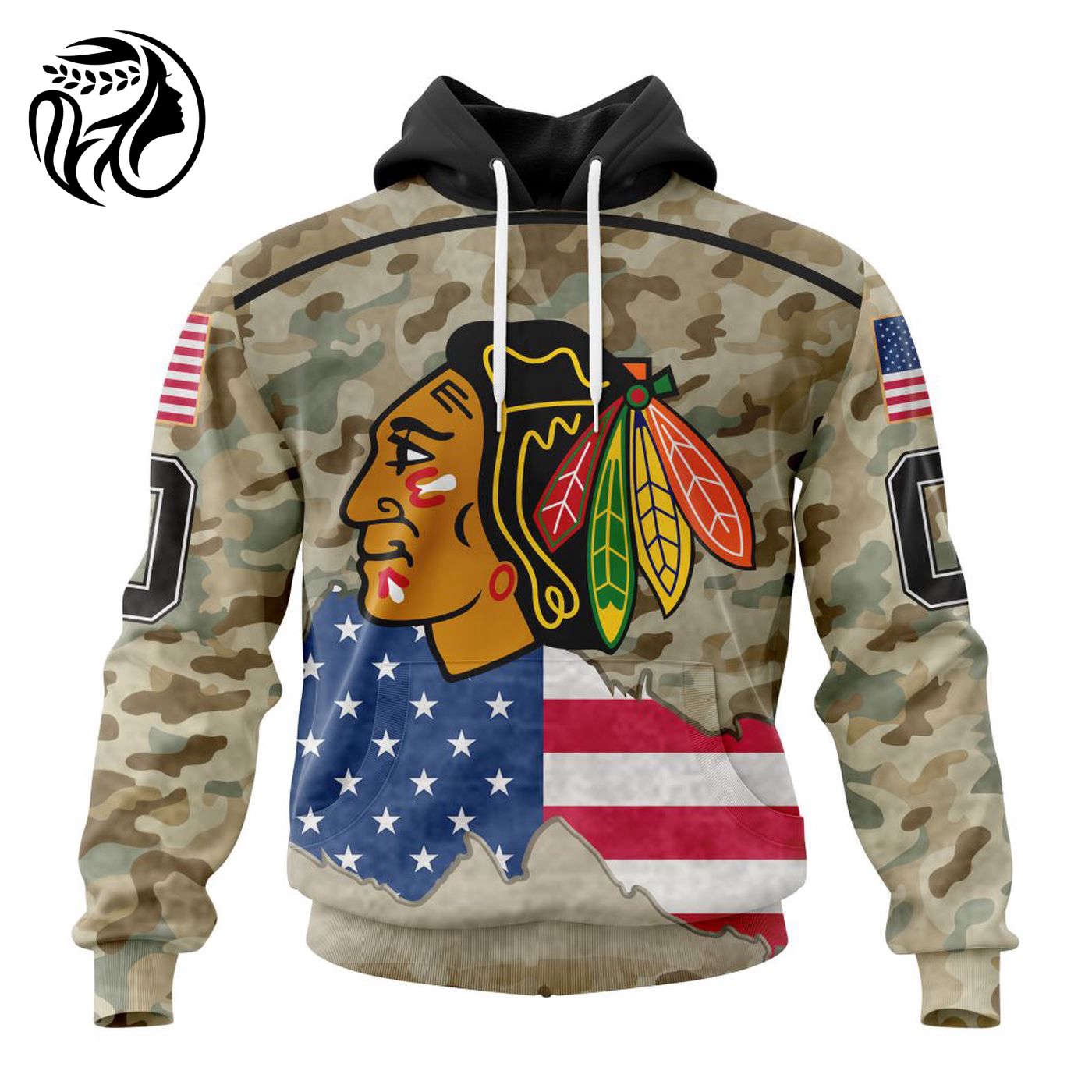 NHL Chicago BlackHawks | Specialized Kits For United State With Camo Color 3d Printed Hoodie 3d Printed Hoodie
