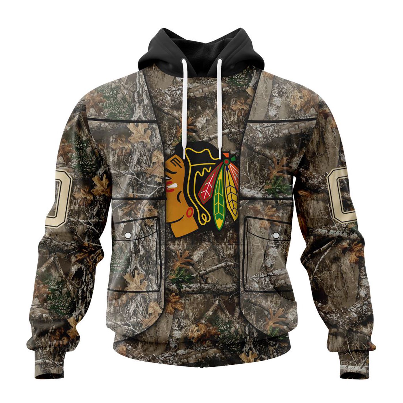 NHL Chicago BlackHawks | Specialized Unisex Vest Kits With Realtree Camo 3d Printed Hoodie 3d Printed Hoodie