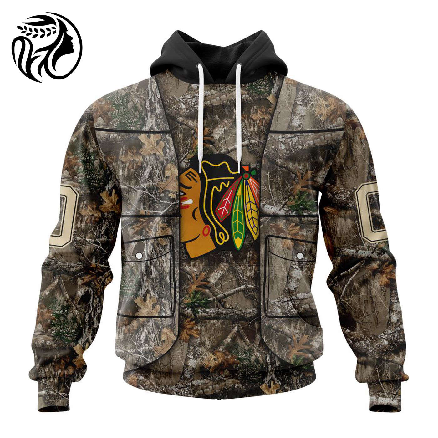 NHL Chicago BlackHawks | Specialized Unisex Vest Kits With Realtree Camo 3d Printed Hoodie 3d Printed Hoodie