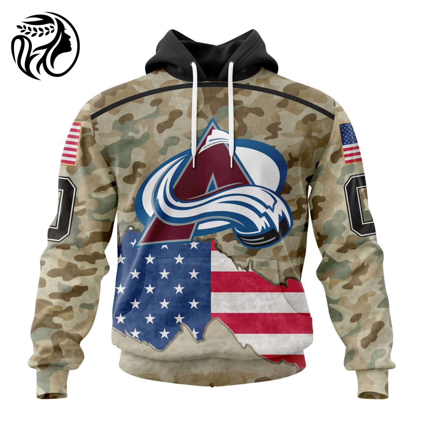 NHL Colorado Avalanche | Specialized Kits For United State With Camo Color 3d Printed Hoodie 3d Printed Hoodie