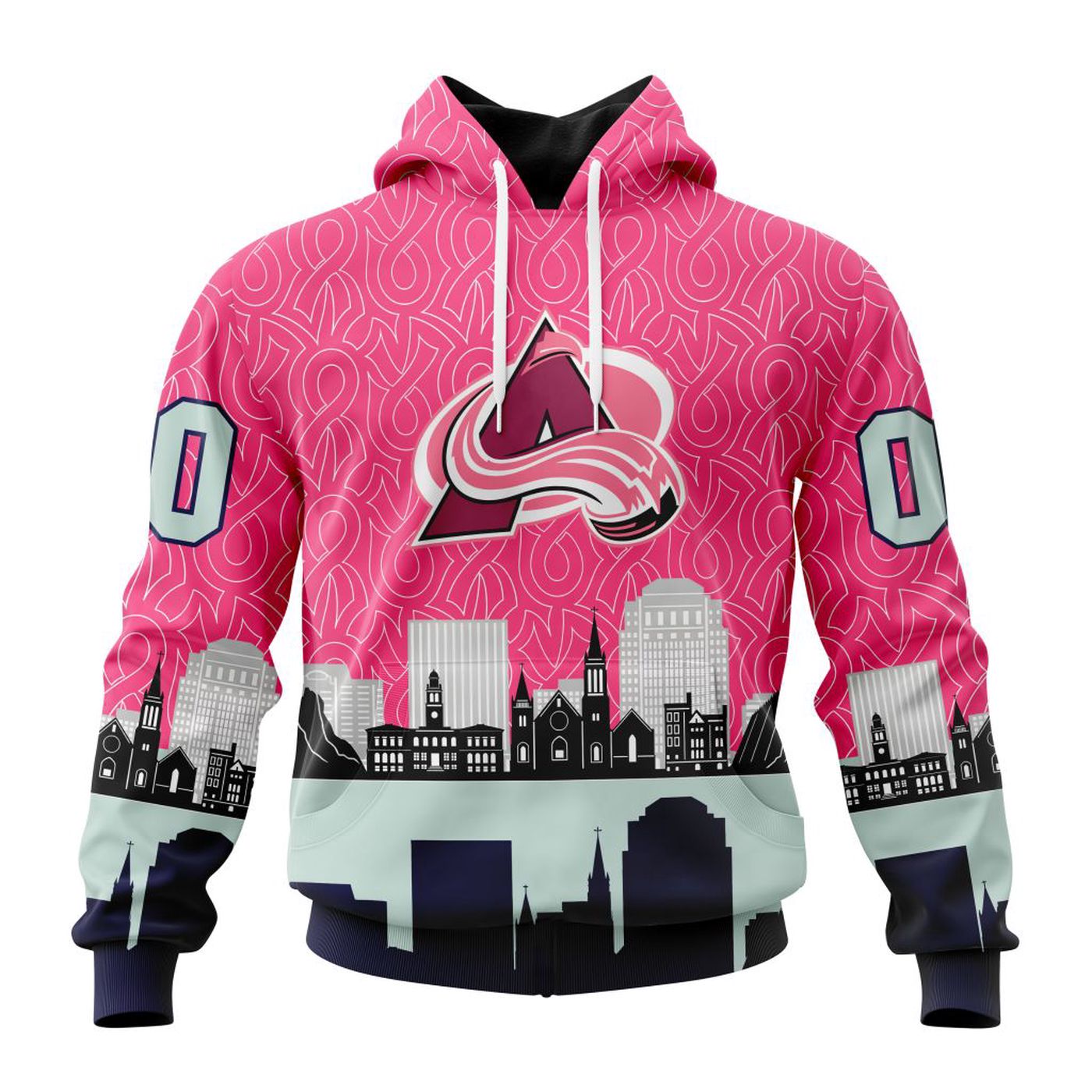 NHL Colorado Avalanche | Specialized Unisex Kits Hockey Fights Against Cancer V0222 3d Printed Hoodie 3d Printed Hoodie
