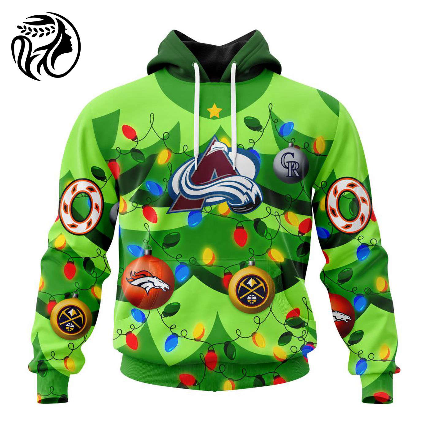 NHL Colorado Avalanche | Specialized Unisex Kits With Unisex Kits With Christmass Tree Color And City’s Sport Teams 3d Printed Hoodie 3d Printed Hoodie