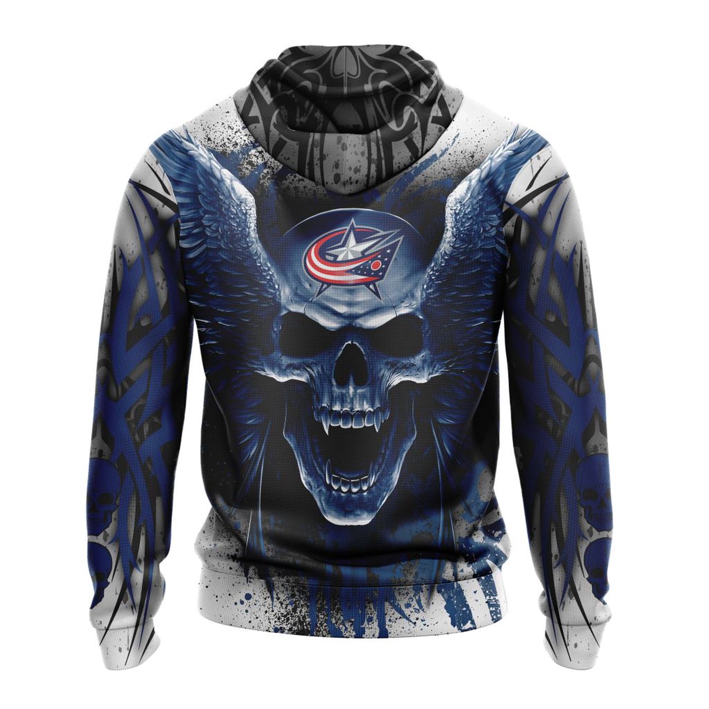 NHL Columbus Blue Jackets Special Kits With Skull Art ST2202 3d Printed Hoodie 3d Printed Hoodie