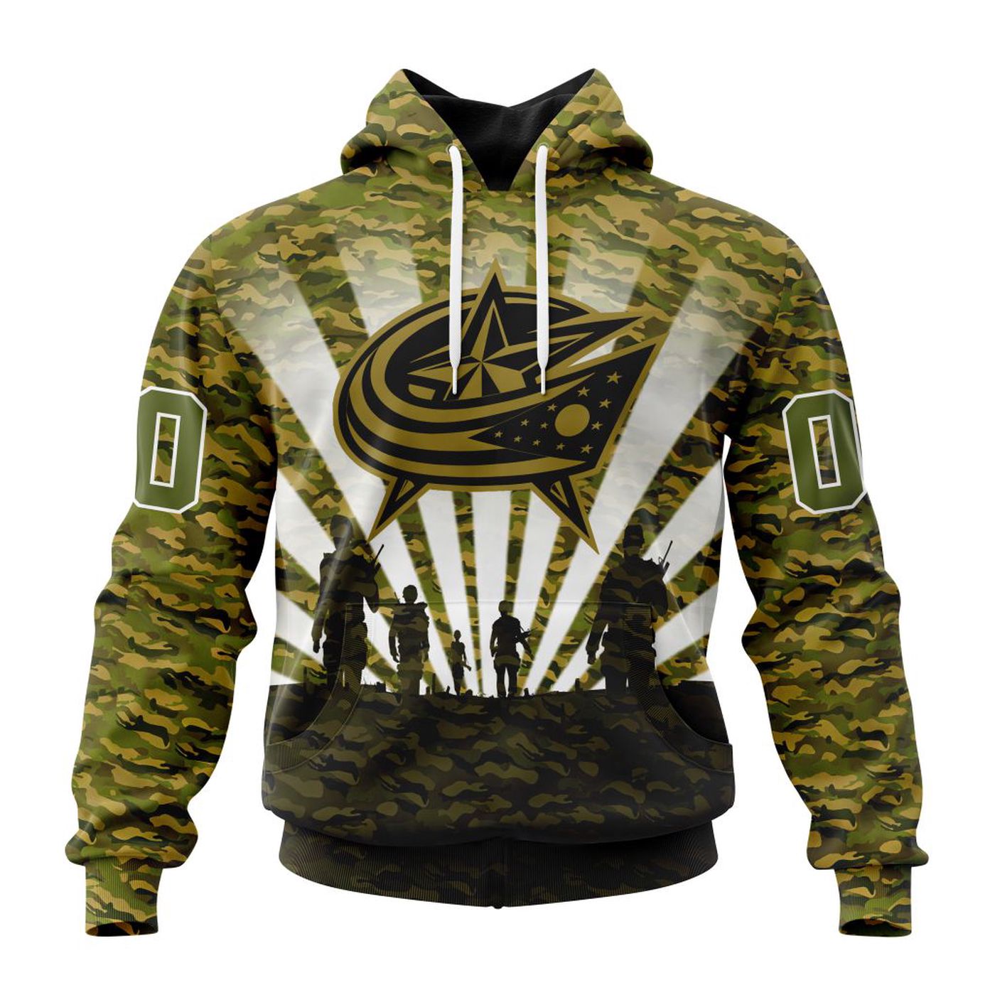 NHL Columbus Blue Jackets Special Military Camo Kits For Veterans Day And Rememberance Day ST2201 3d Printed Hoodie 3d Printed Hoodie