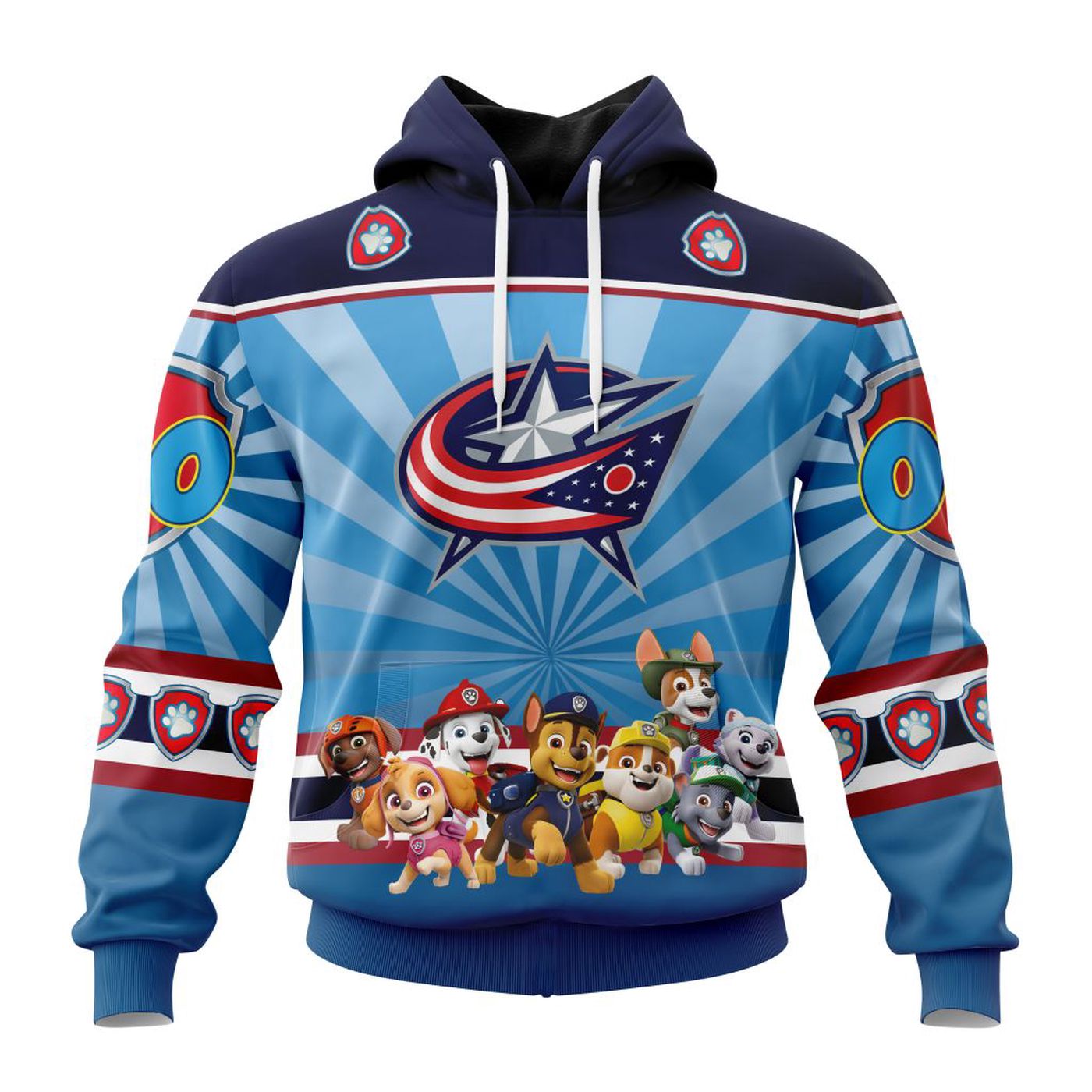 NHL Columbus Blue Jackets Special Paw Patrol Kits ST2201 3d Printed Hoodie 3d Printed Hoodie
