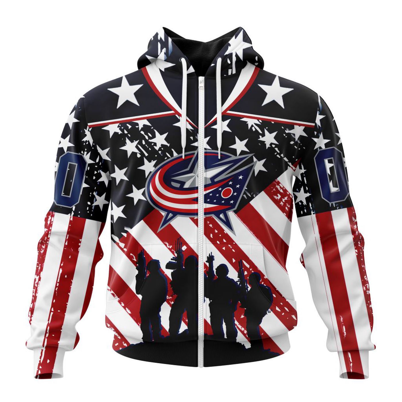NHL Columbus Blue Jackets | Specialized Kits For Honor US’s Military 3d Printed Hoodie 3d Printed Hoodie