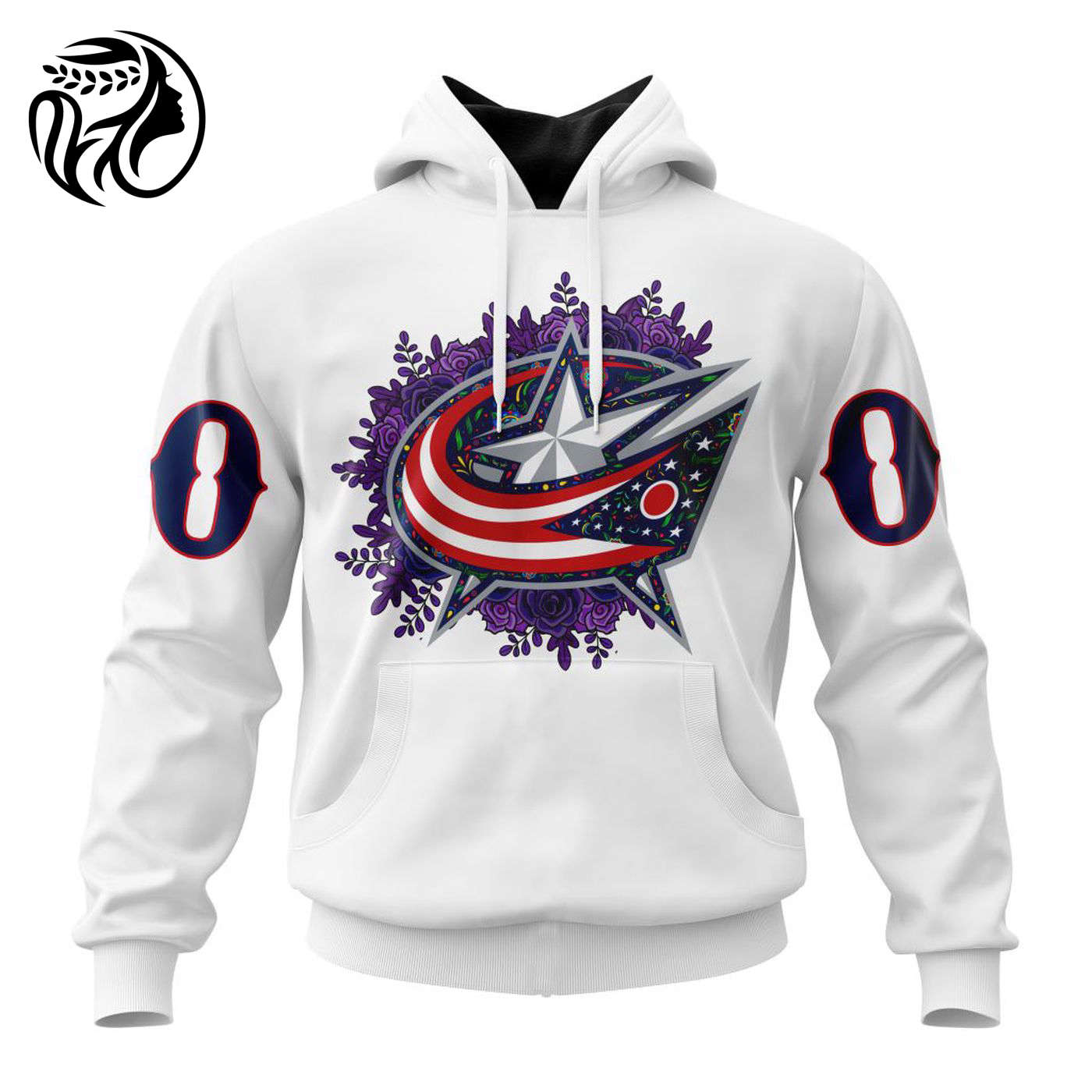 NHL Columbus Blue Jackets | Specialized Unisex Kits Dia De Muertos 3d Printed Hoodie 3d Printed Hoodie