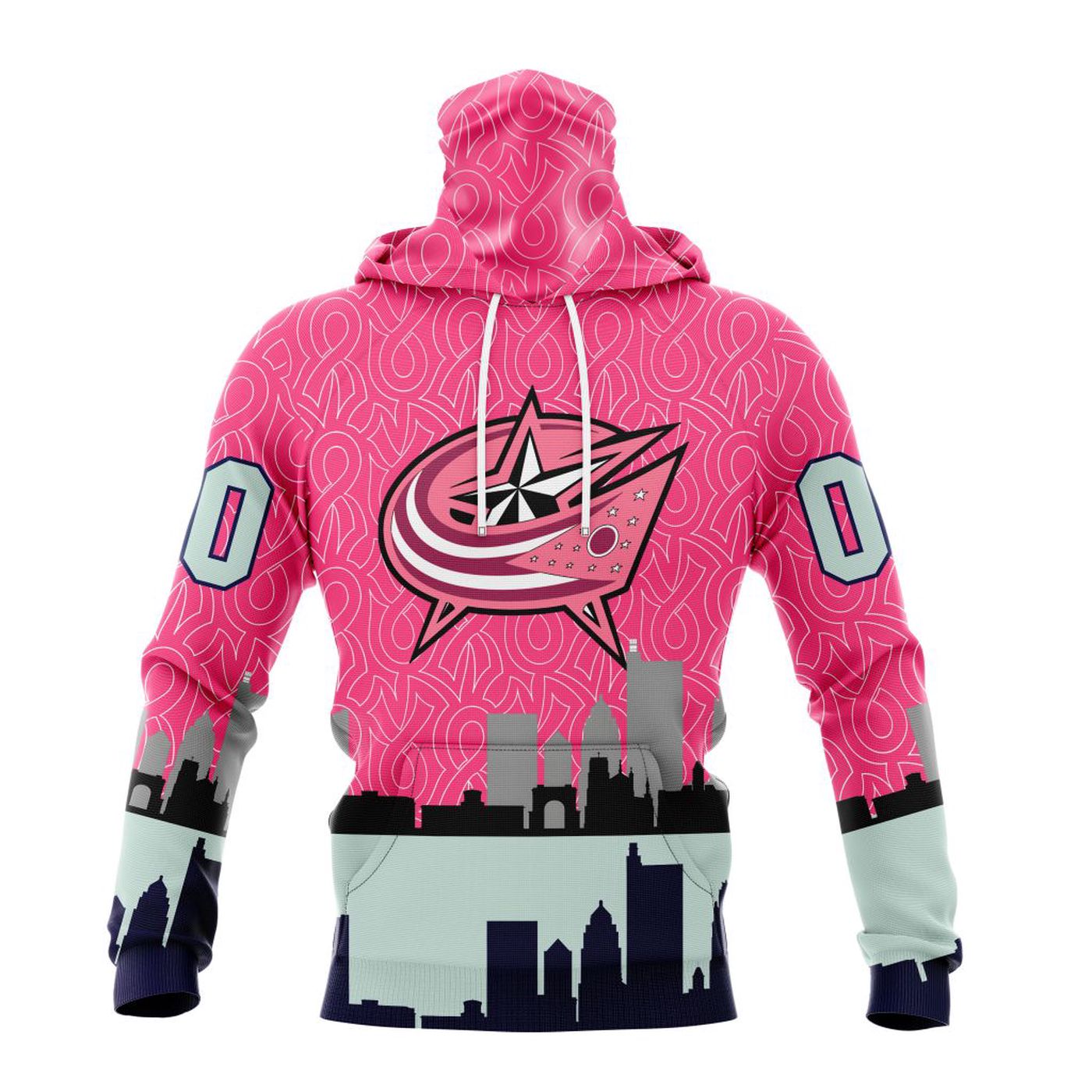 NHL Columbus Blue Jackets | Specialized Unisex Kits Hockey Fights Against Cancer V0222 3d Printed Hoodie 3d Printed Hoodie