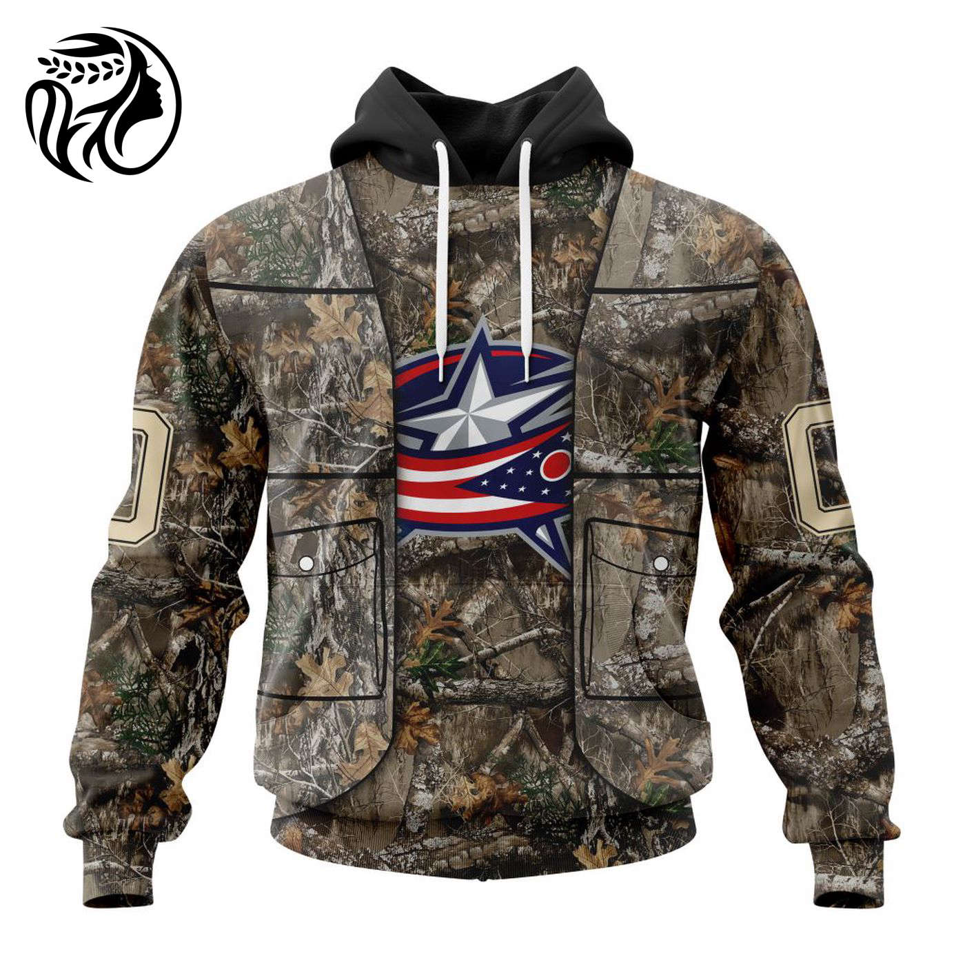 NHL Columbus Blue Jackets | Specialized Unisex Vest Kits With Realtree Camo 3d Printed Hoodie 3d Printed Hoodie