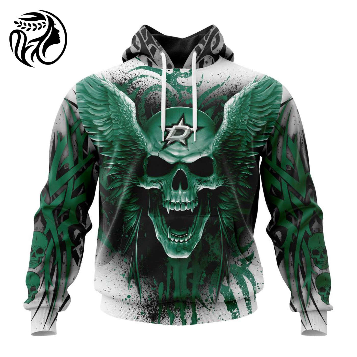 NHL Dallas Stars Special Kits With Skull Art ST2202 3d Printed Hoodie 3d Printed Hoodie