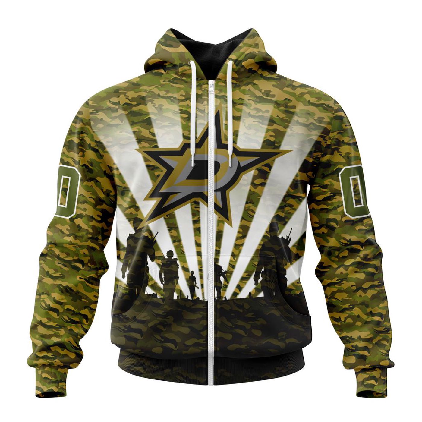 NHL Dallas Stars Special Military Camo Kits For Veterans Day And Rememberance Day ST2201 3d Printed Hoodie 3d Printed Hoodie