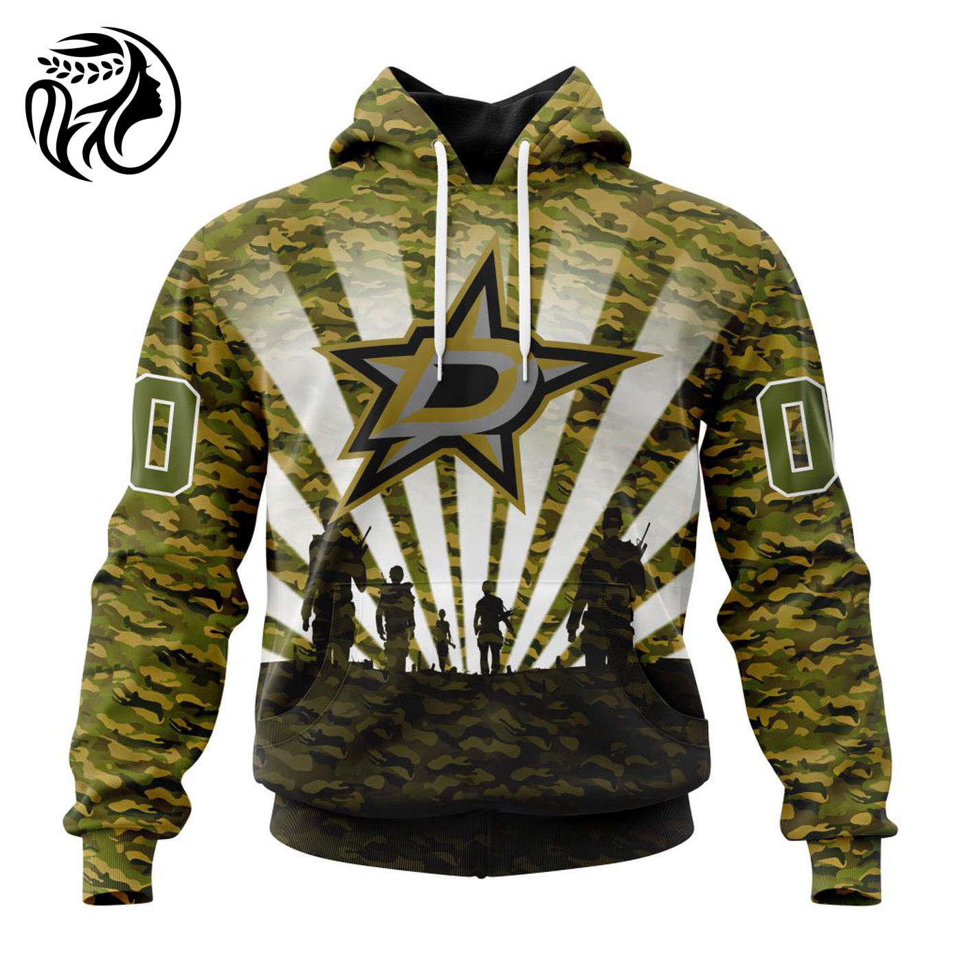 NHL Dallas Stars Special Military Camo Kits For Veterans Day And Rememberance Day ST2201 3d Printed Hoodie 3d Printed Hoodie