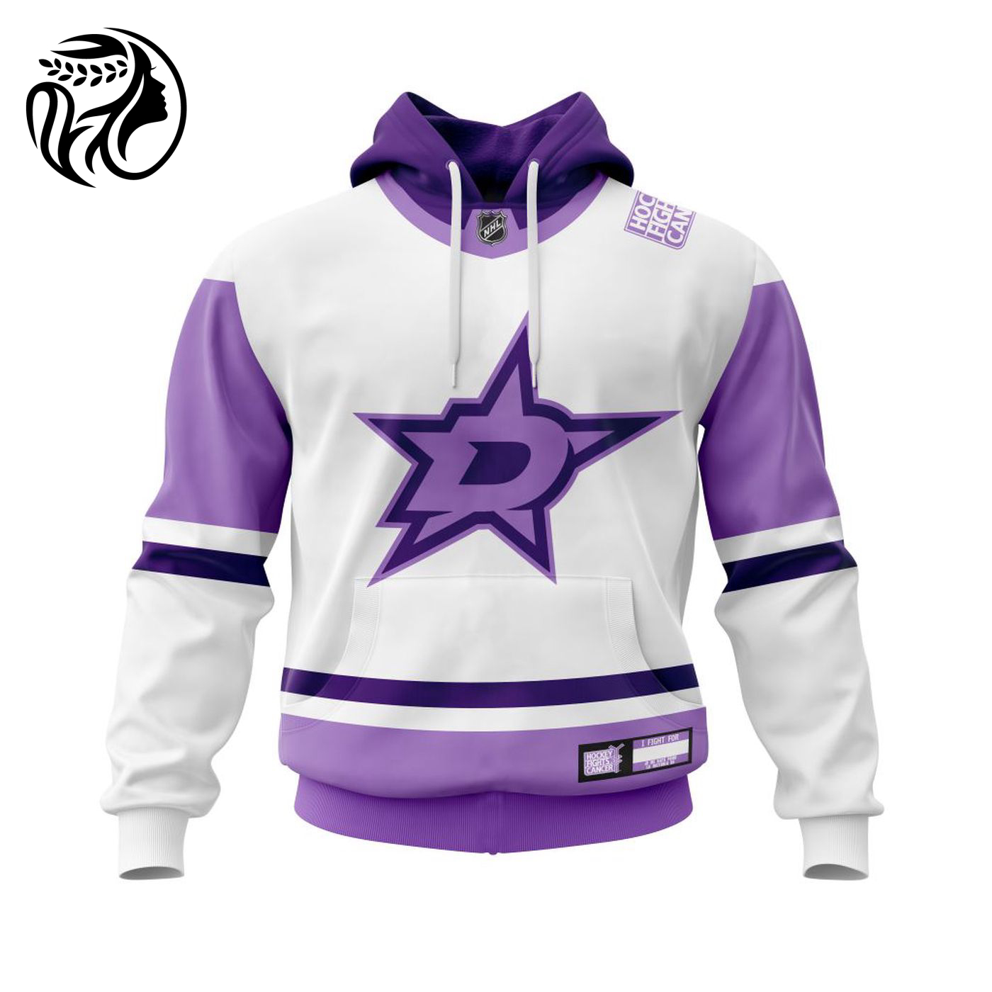NHL Dallas Stars | Specialized 2022 Concepts Kits Fights Cancer 3d Printed Hoodie 3d Printed Hoodie