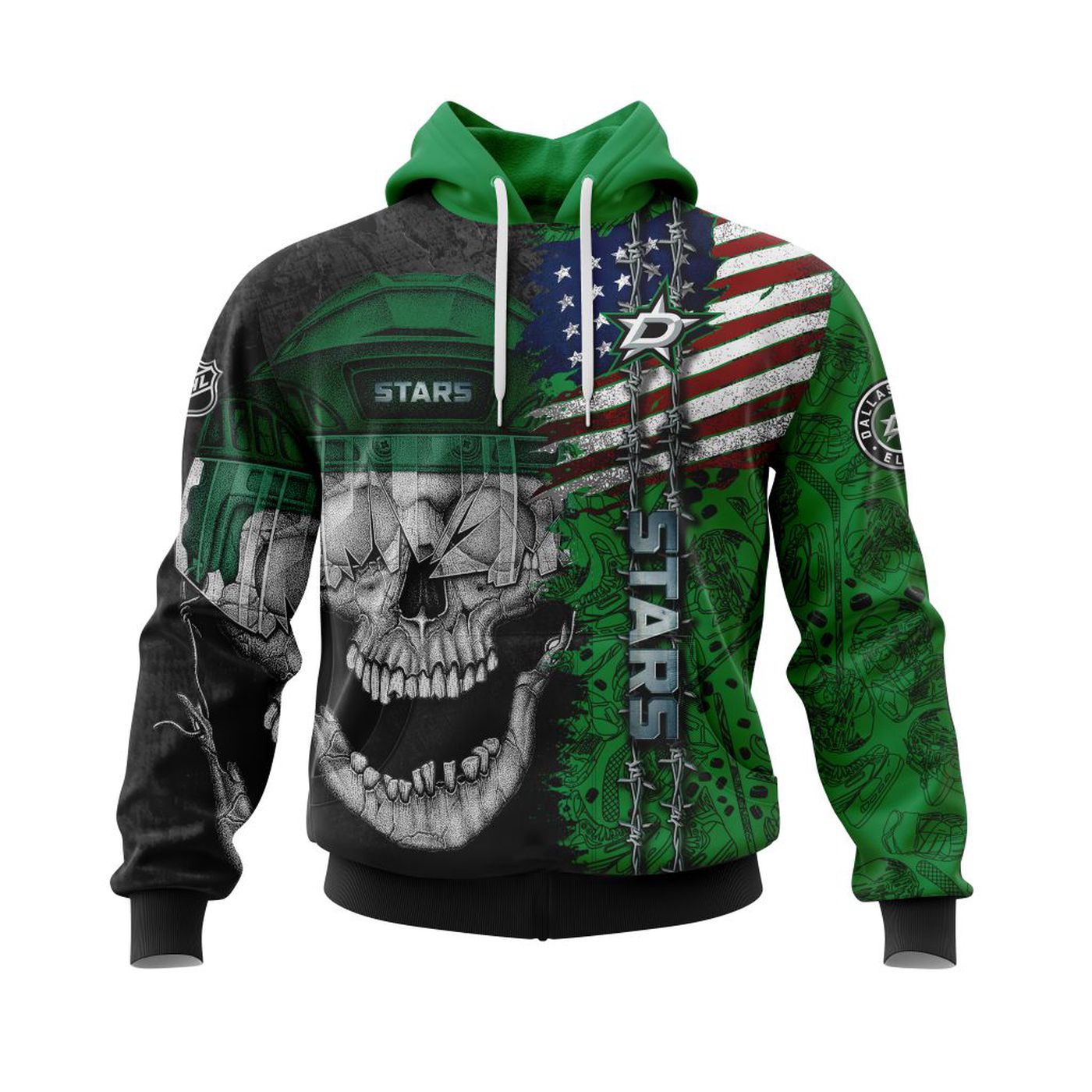 NHL Dallas Stars | Specialized 2022 Concepts Kits V9 3d Printed Hoodie 3d Printed Hoodie