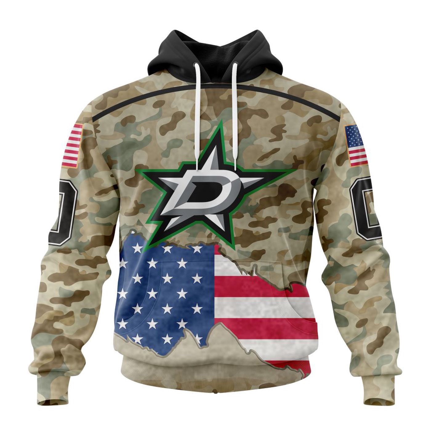NHL Dallas Stars | Specialized Kits For United State With Camo Color 3d Printed Hoodie 3d Printed Hoodie