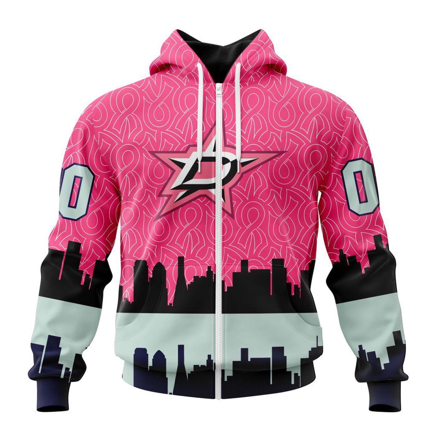 NHL Dallas Stars | Specialized Unisex Kits Hockey Fights Against Cancer V0222 3d Printed Hoodie 3d Printed Hoodie