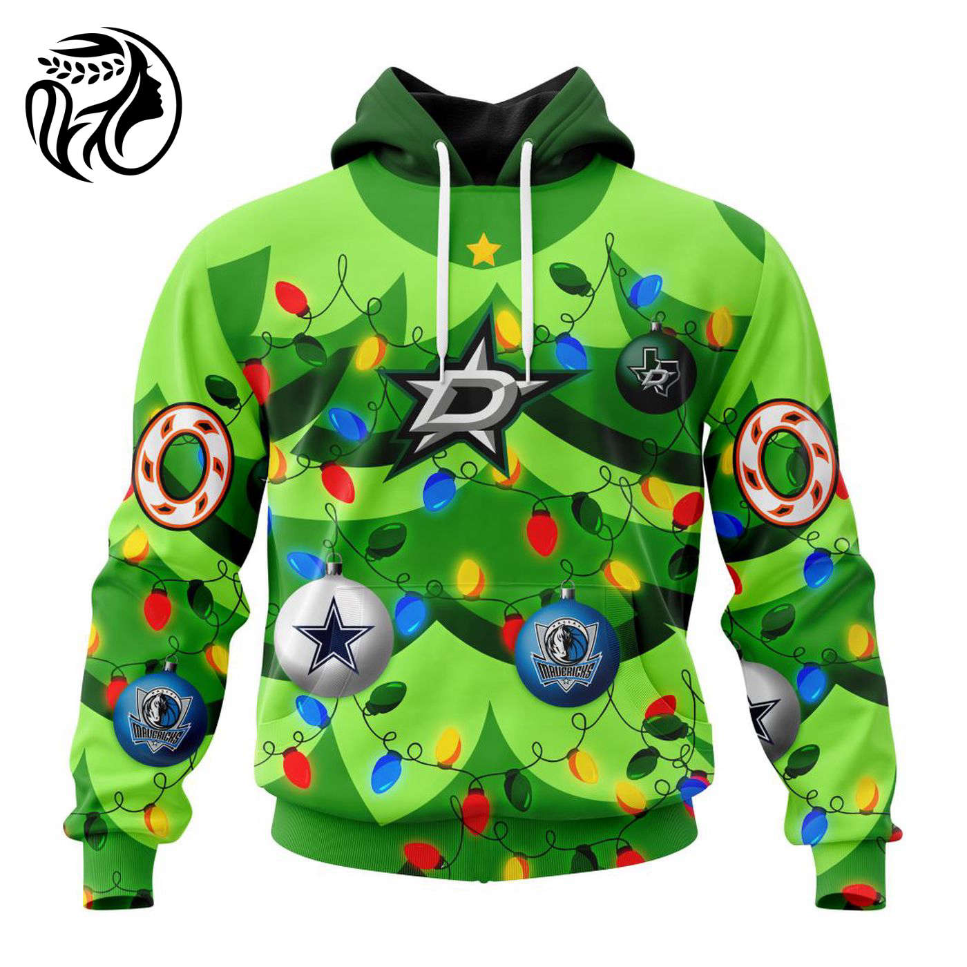 NHL Dallas Stars | Specialized Unisex Kits With Unisex Kits With Christmass Tree Color And City’s Sport Teams 3d Printed Hoodie 3d Printed Hoodie