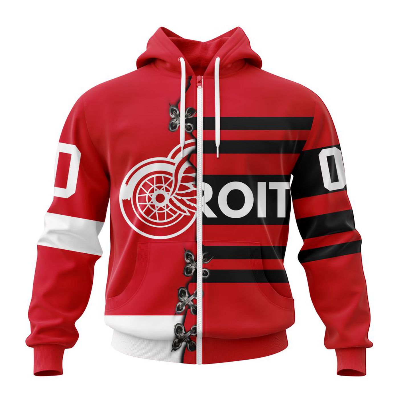 NHL Detroit Red Wings Special Home Mix Reverse Retro Personalized Kits 3d Printed Hoodie 3d Printed Hoodie