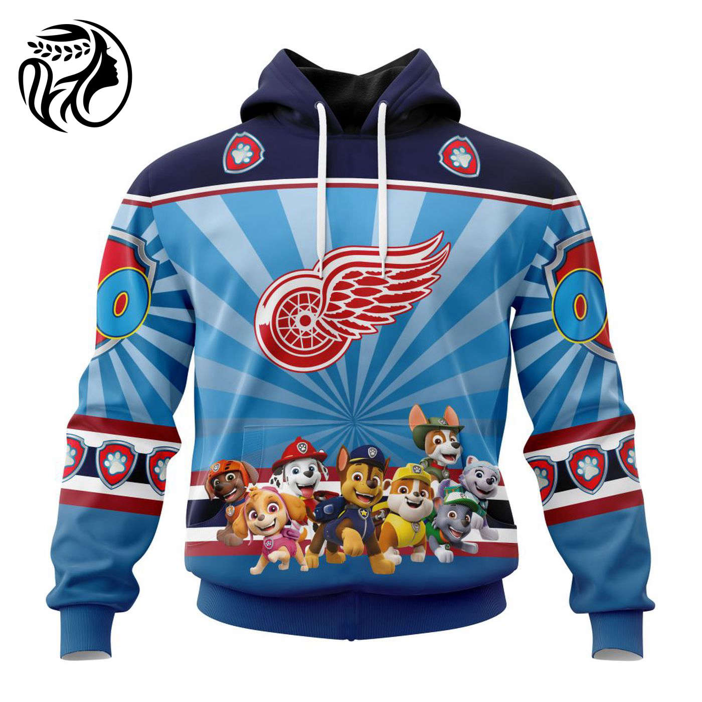 NHL Detroit Red Wings Special Paw Patrol Kits ST2201 3d Printed Hoodie 3d Printed Hoodie