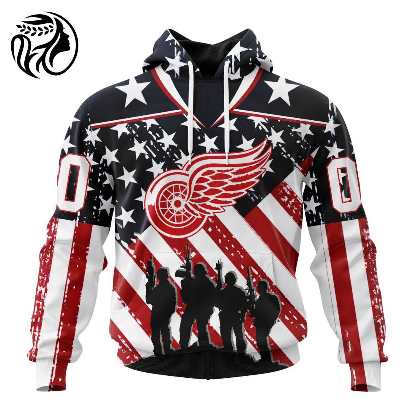 NHL Detroit Red Wings | Specialized Kits For Honor US’s Military 3d Printed Hoodie 3d Printed Hoodie