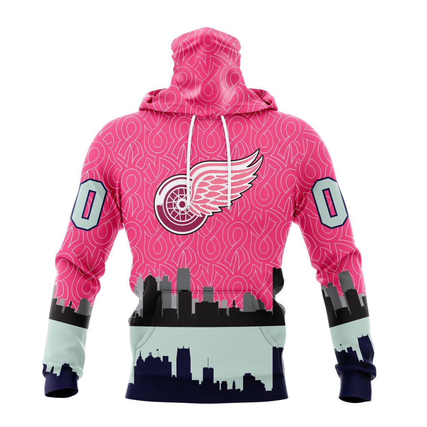 NHL Detroit Red Wings | Specialized Unisex Kits Hockey Fights Against Cancer V0222 3d Printed Hoodie 3d Printed Hoodie
