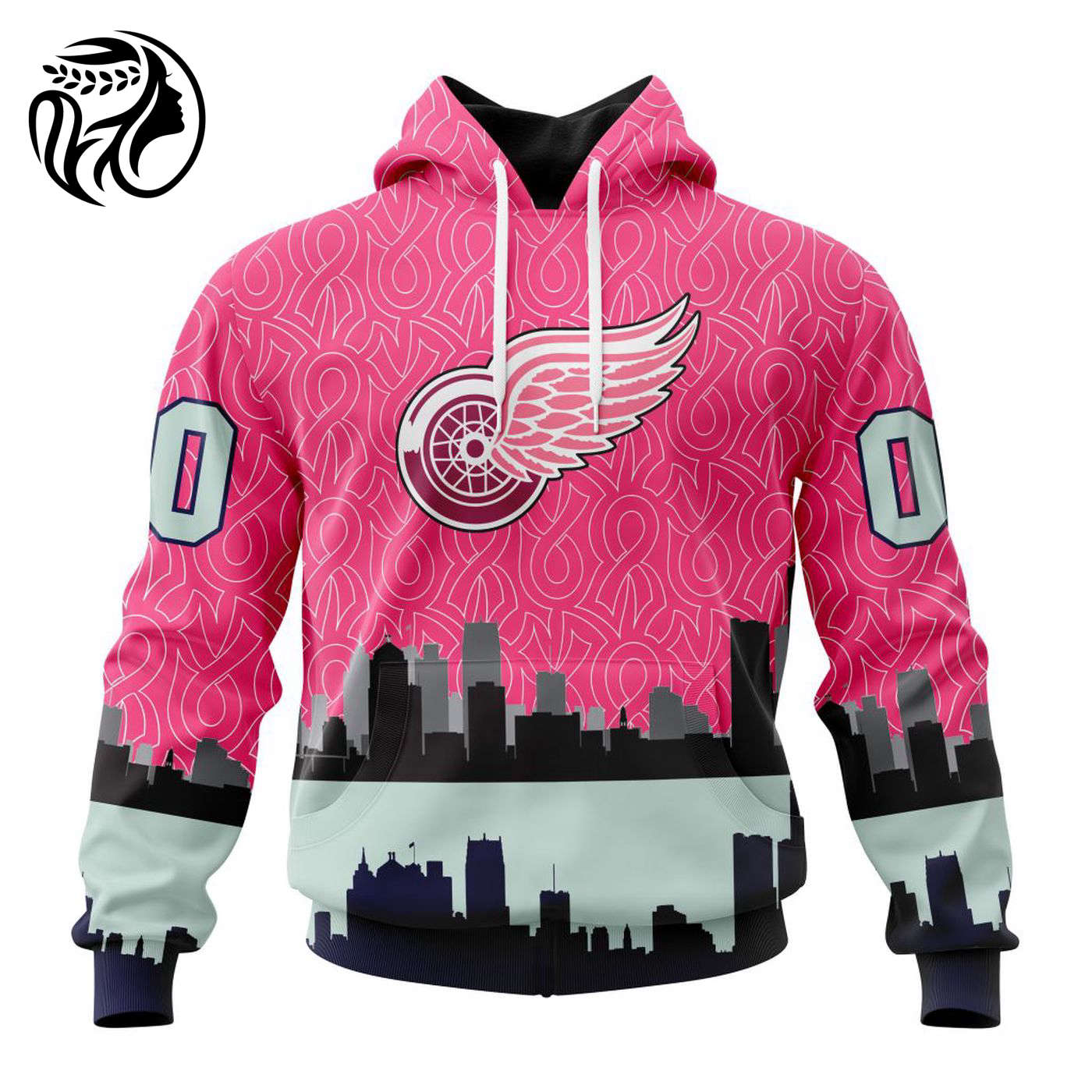 NHL Detroit Red Wings | Specialized Unisex Kits Hockey Fights Against Cancer V0222 3d Printed Hoodie 3d Printed Hoodie